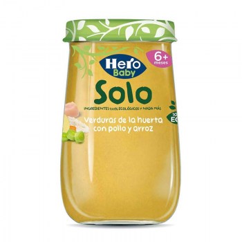 hero baby solo verduras con pollo y arroz 190 g