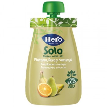 hero solo bolsita platano pera y naranja 100 gramos